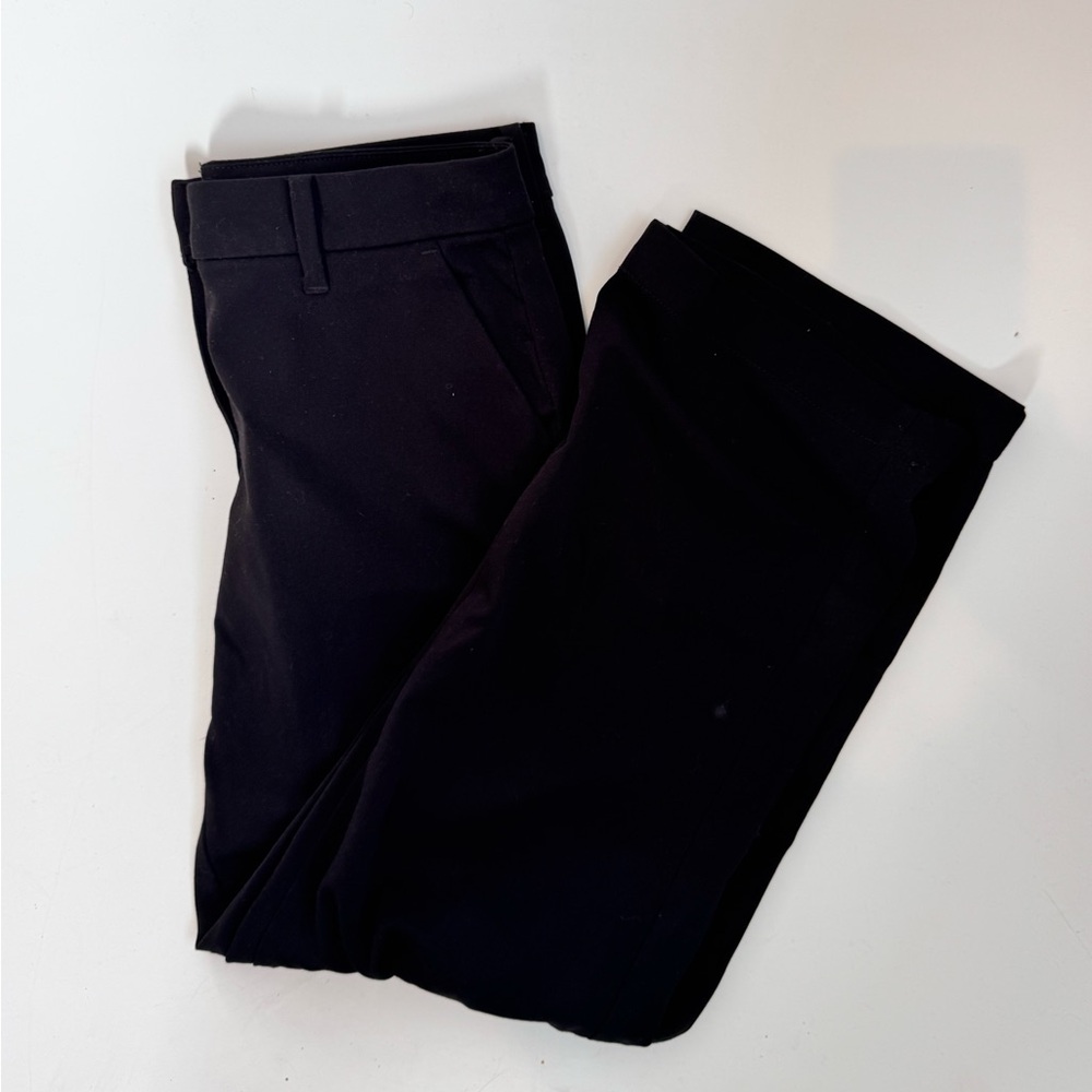 NWT American Eagle Outfitters Black Straight Wide Leg High Rise Pants Size 0